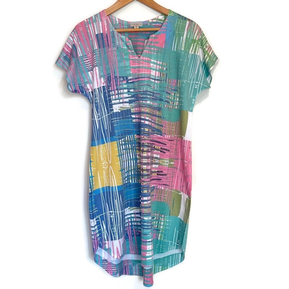 Atelier 5 Colorful Shift Dress,‎ Women's Size M